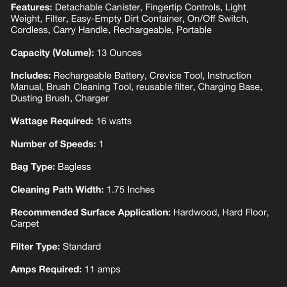 NWT: BLACK+DECKER Compact Lithium
Handheld Vacuum - Gray - Picture 16 of 16